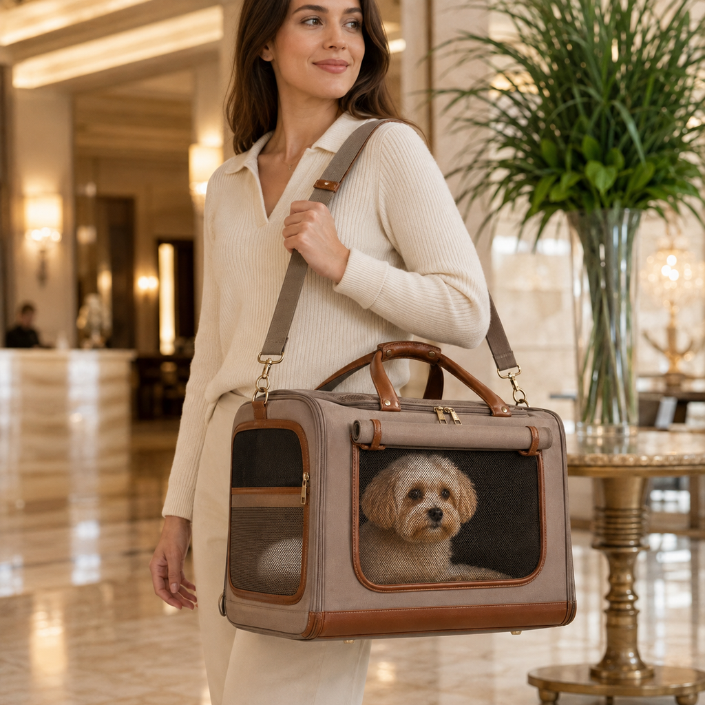 tailvoripets™ FoldNest Breathable Travel Pet Carrier