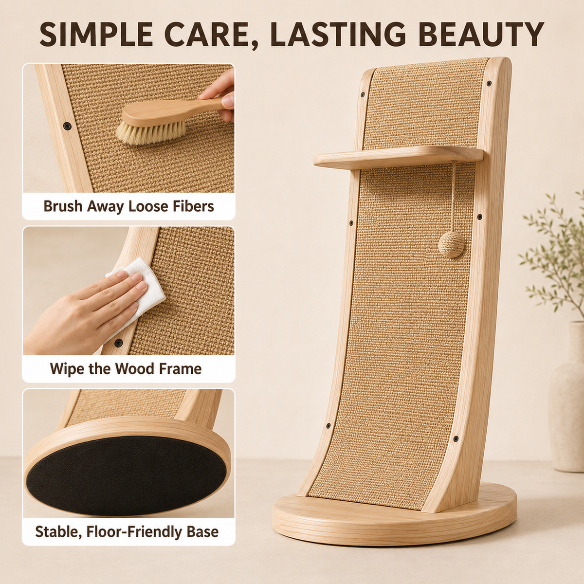 Tailvoripets™ ArcSisal Sculptural Cat Scratcher