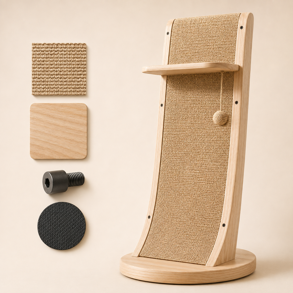 Tailvoripets™ ArcSisal Sculptural Cat Scratcher