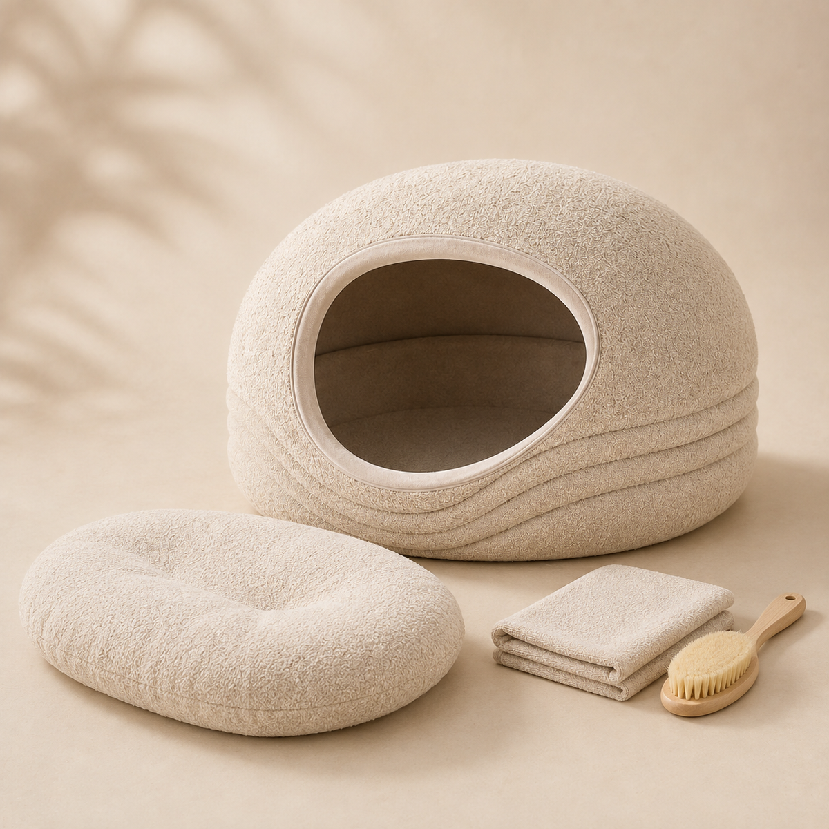 tailvoripets™ CloudCove Layered Cat Cave Bed