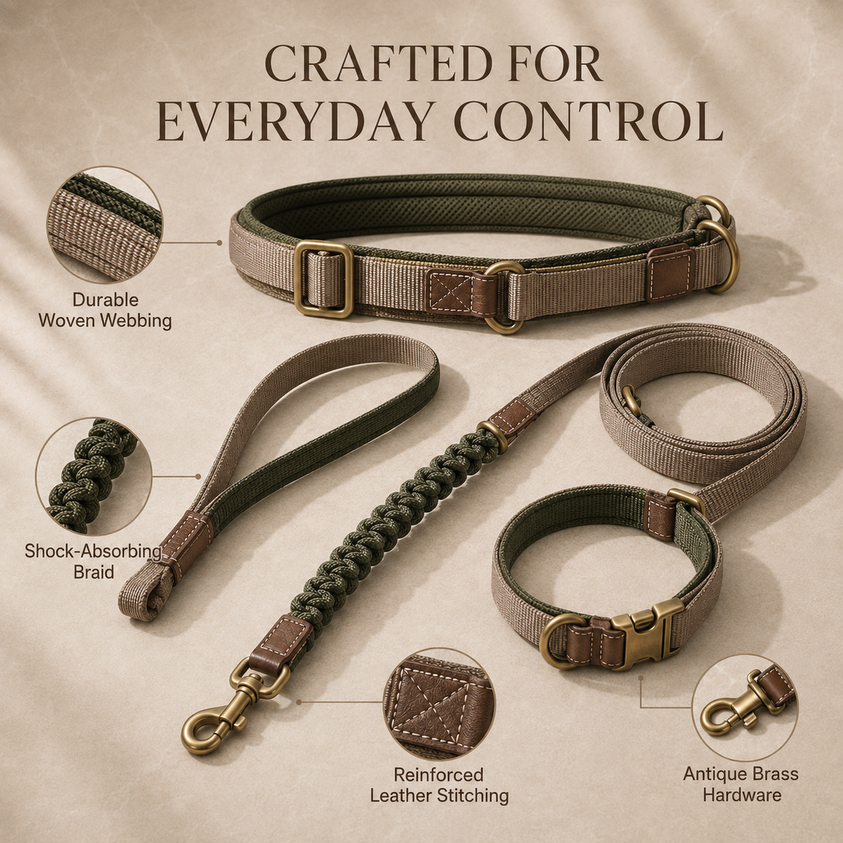 tailvoripets™ TerraLoop Convertible Hands-Free Dog Leash Set