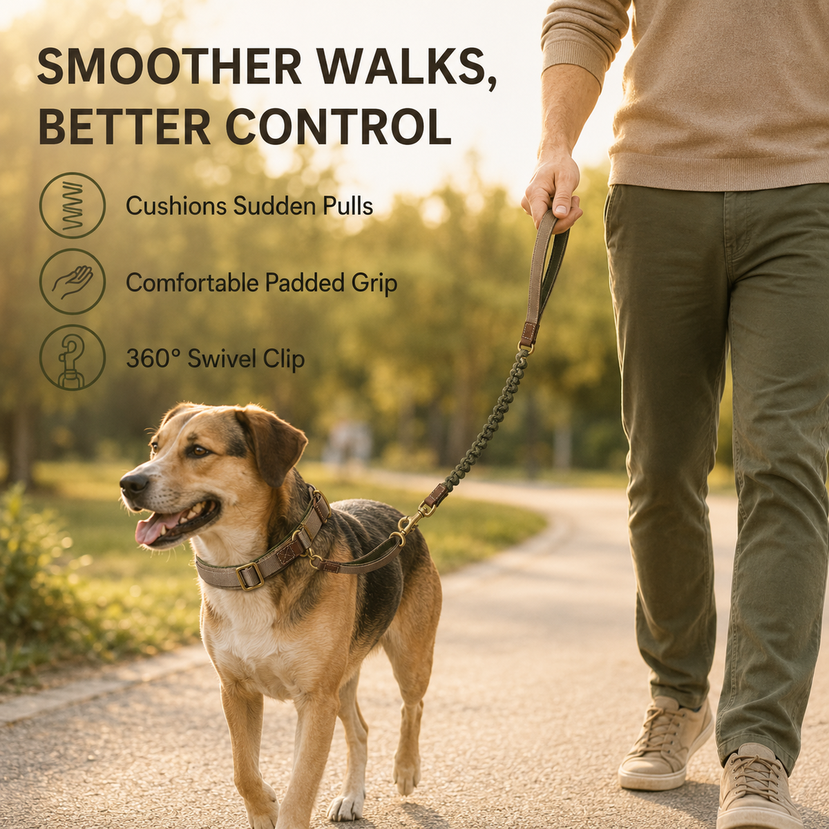 tailvoripets™ TerraLoop Convertible Hands-Free Dog Leash Set