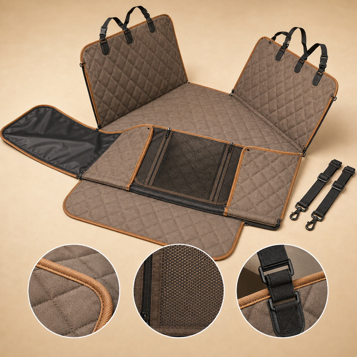 Tailvoripets™ DriftShield Convertible Dog Car Seat Cover
