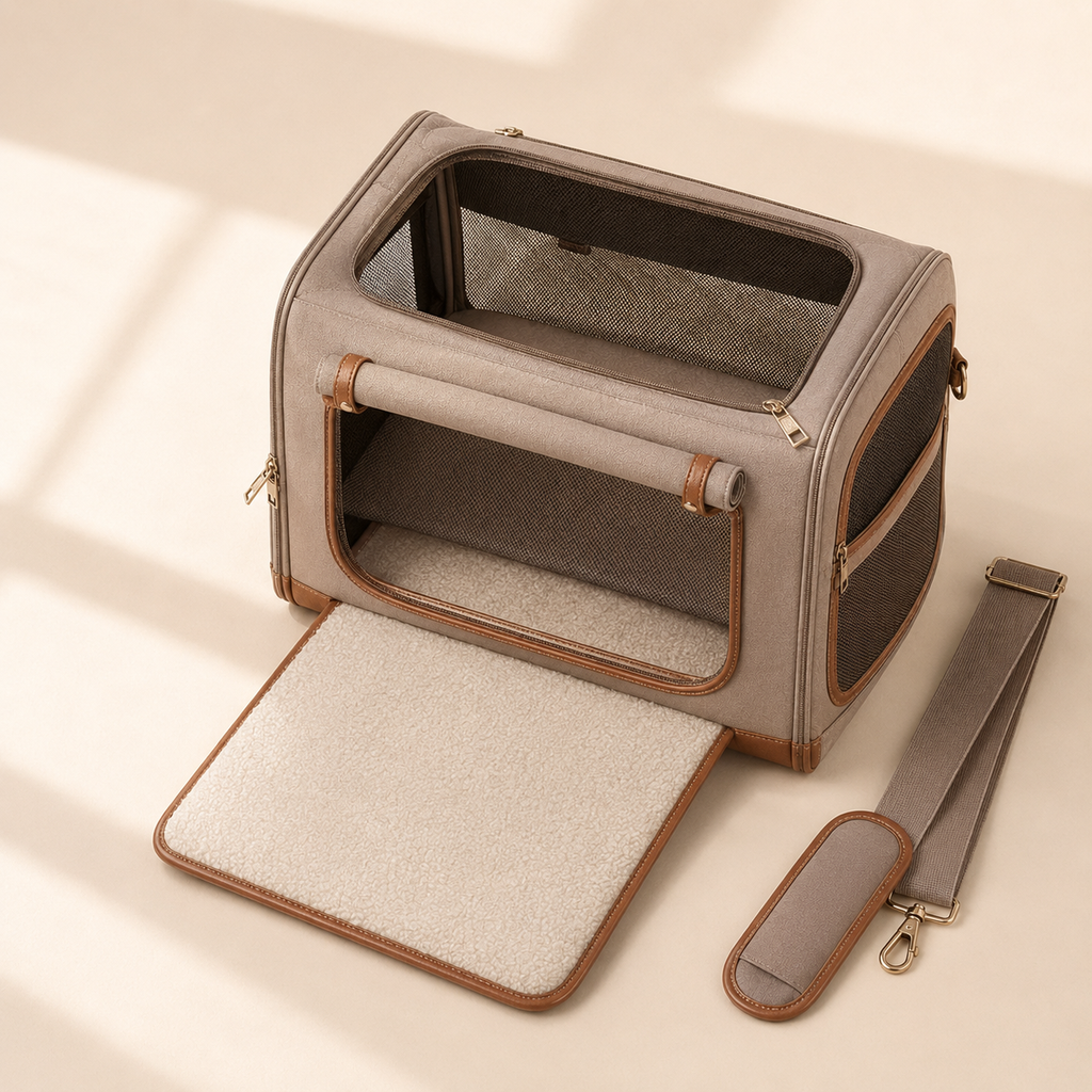 tailvoripets™ FoldNest Breathable Travel Pet Carrier