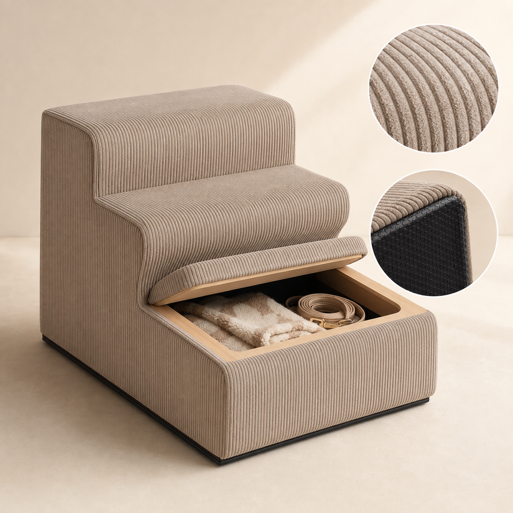 Tailvoripets™ RidgeFold Storage Pet Stairs