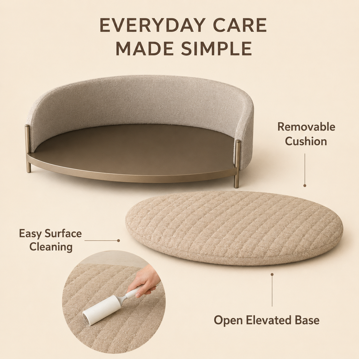 tailvoripets™ HavenArc Elevated Lounge Dog Bed
