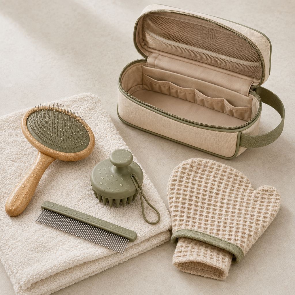 Tailvoripets™ LinenPaw Complete Grooming & Bath Set