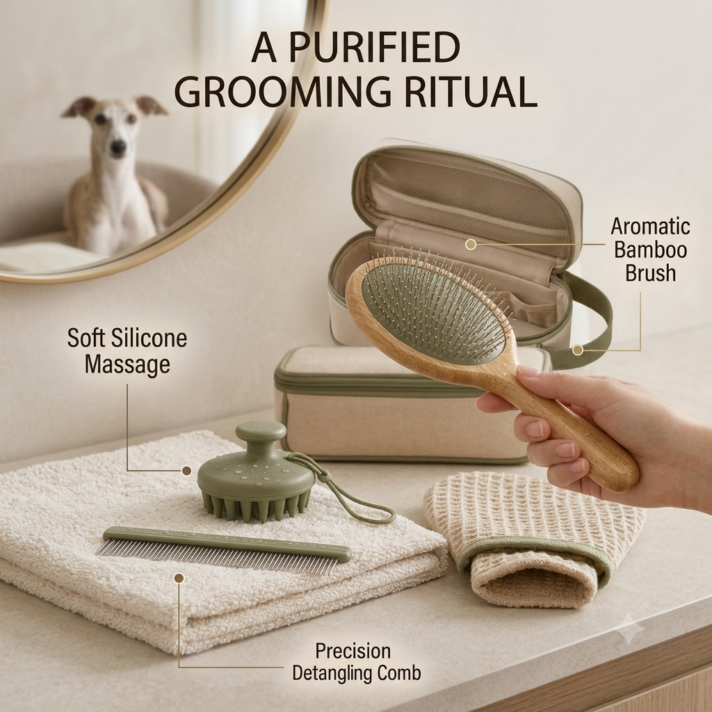Tailvoripets™ LinenPaw Complete Grooming & Bath Set